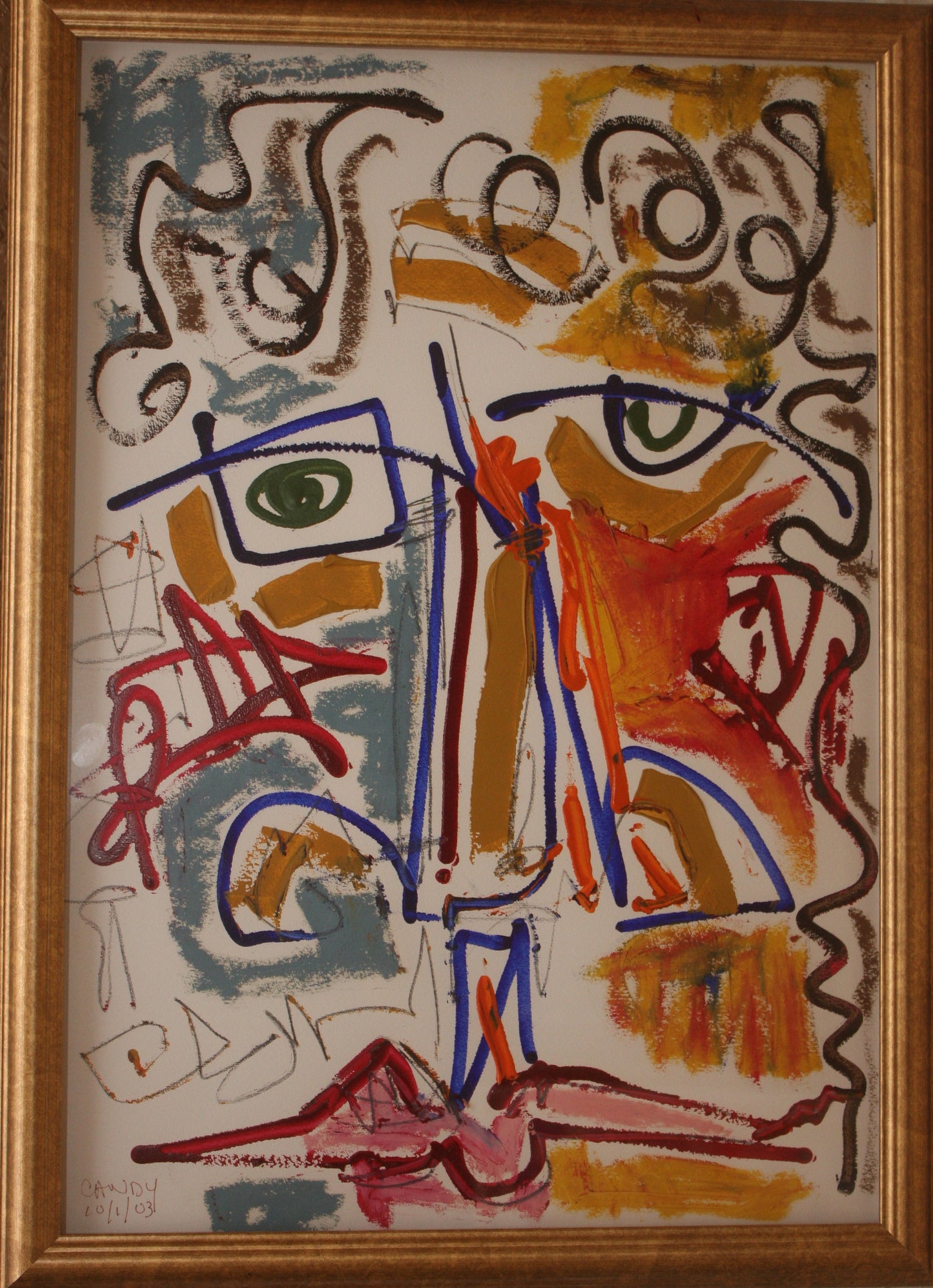 Original mixed media artwork by Candy
~17x24 Framed
