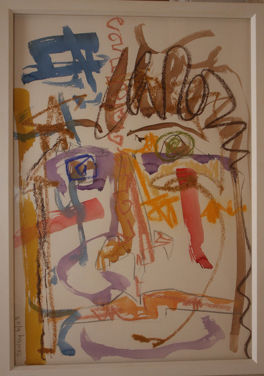 Original mixed media artwork by Candy
~17"x24", Paper - Framed