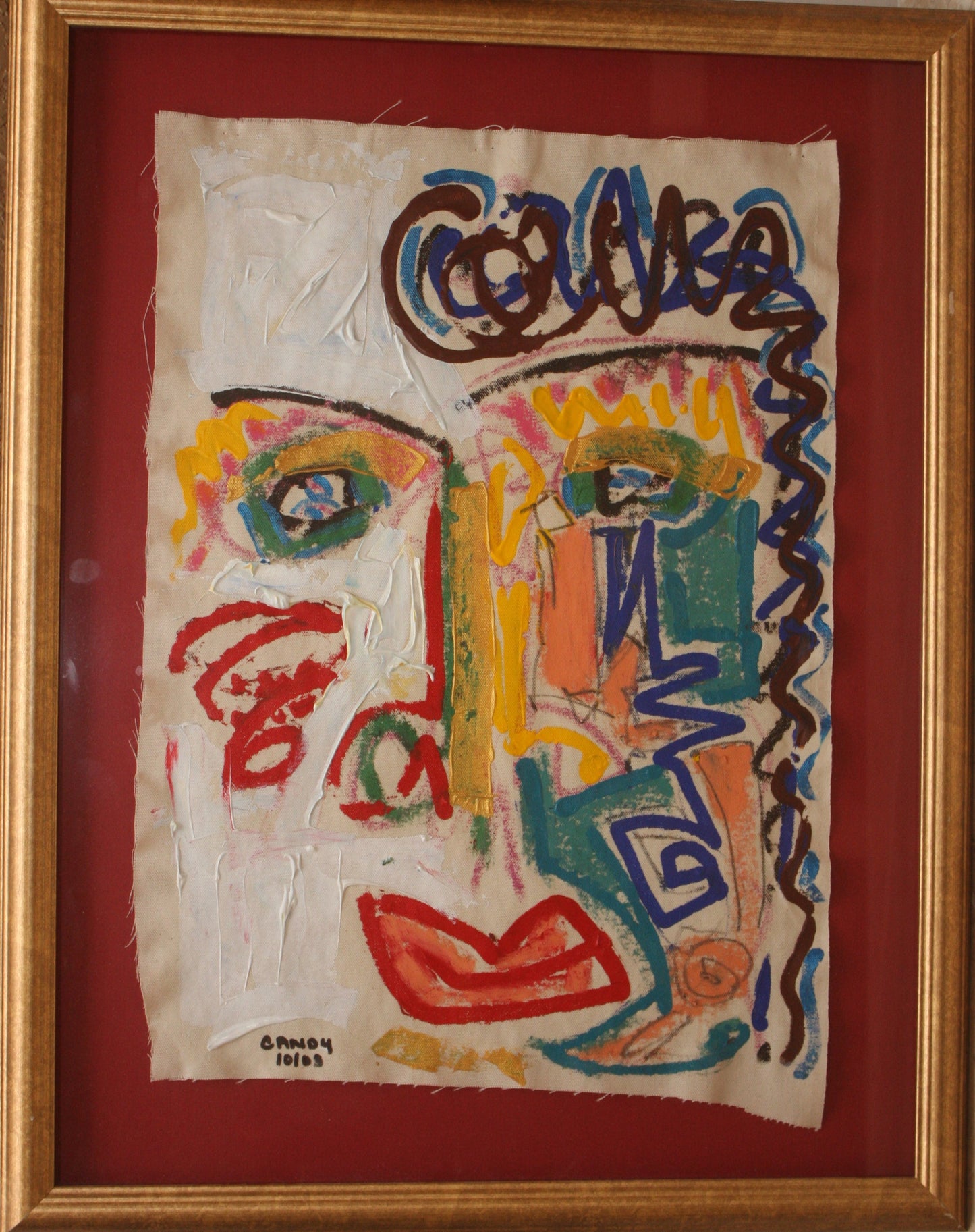 Original mixed media artwork by Candy
Canvas ~14.5"x20" Framed 21"x26.5"