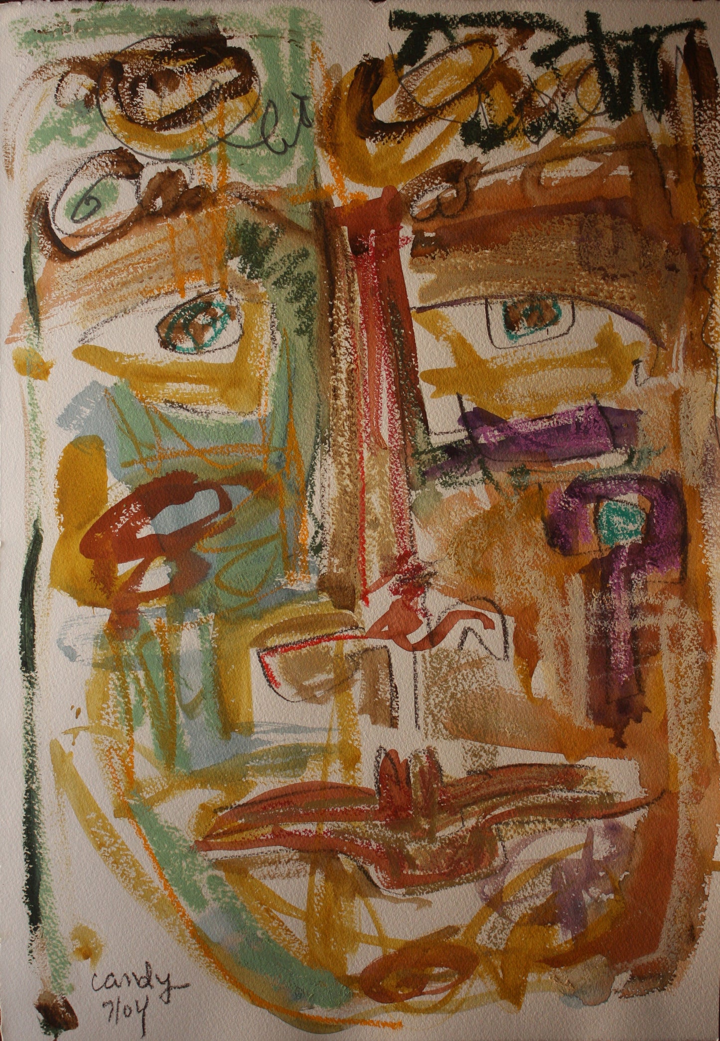 Original mixed media artwork by Candy